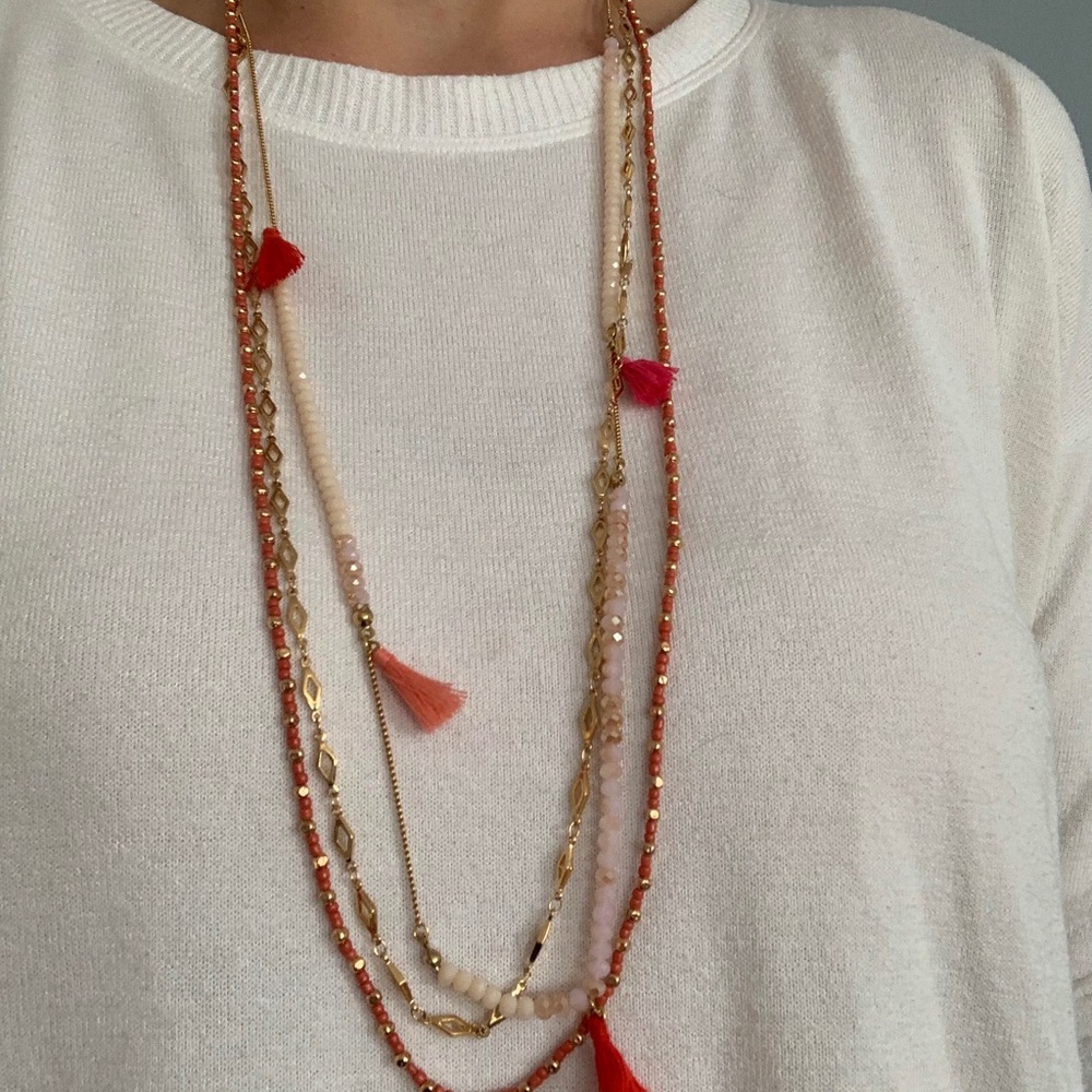 GORGEOUS TOMMY BAHAMA NECKLACE- coral & gold